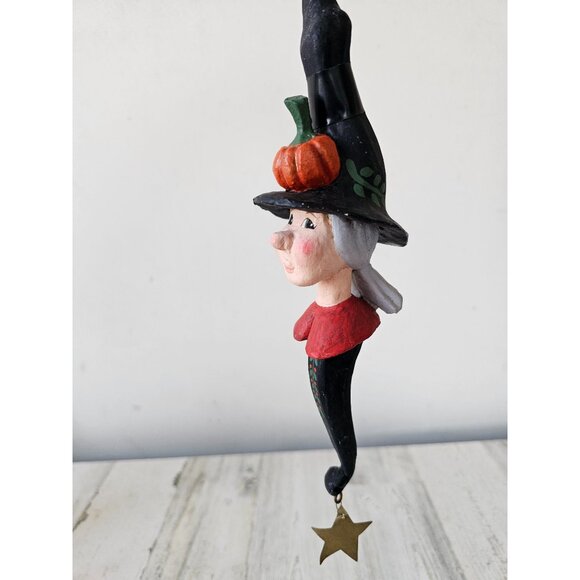 Vintage house of hatten witch Halloween star ornament pumpkin jack-o'-lantern de - Picture 2 of 8